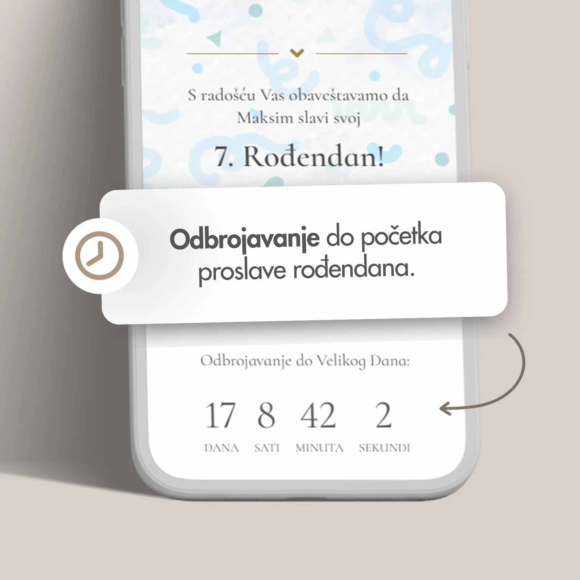 Dečija Plava Elektronska Pozivnica za Rođendan