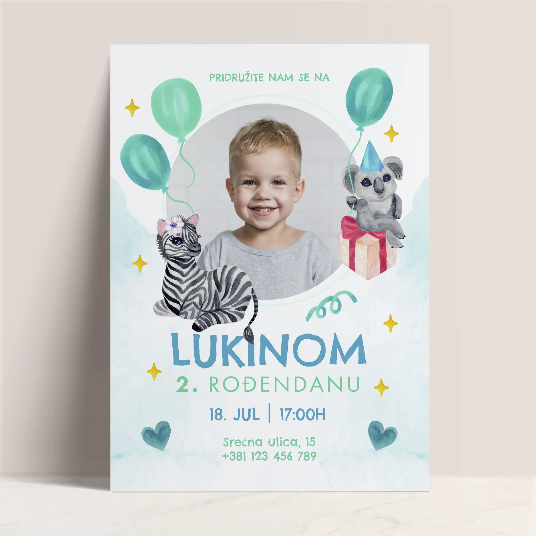 Zoološka Avantura: Pozivnica za Dečji Rođendan