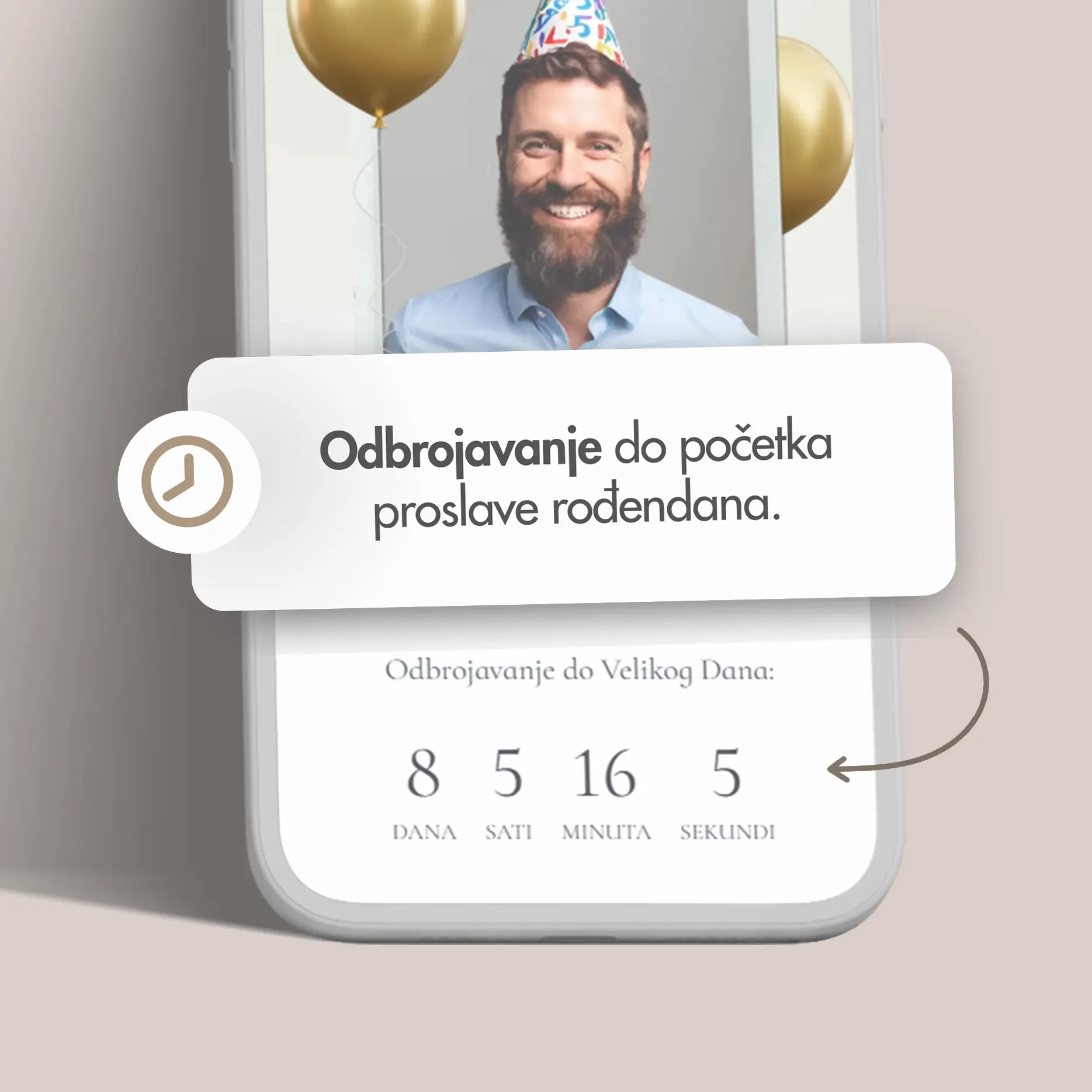 Elektronska Pozivnica za Muški Rođendan uz Sliku