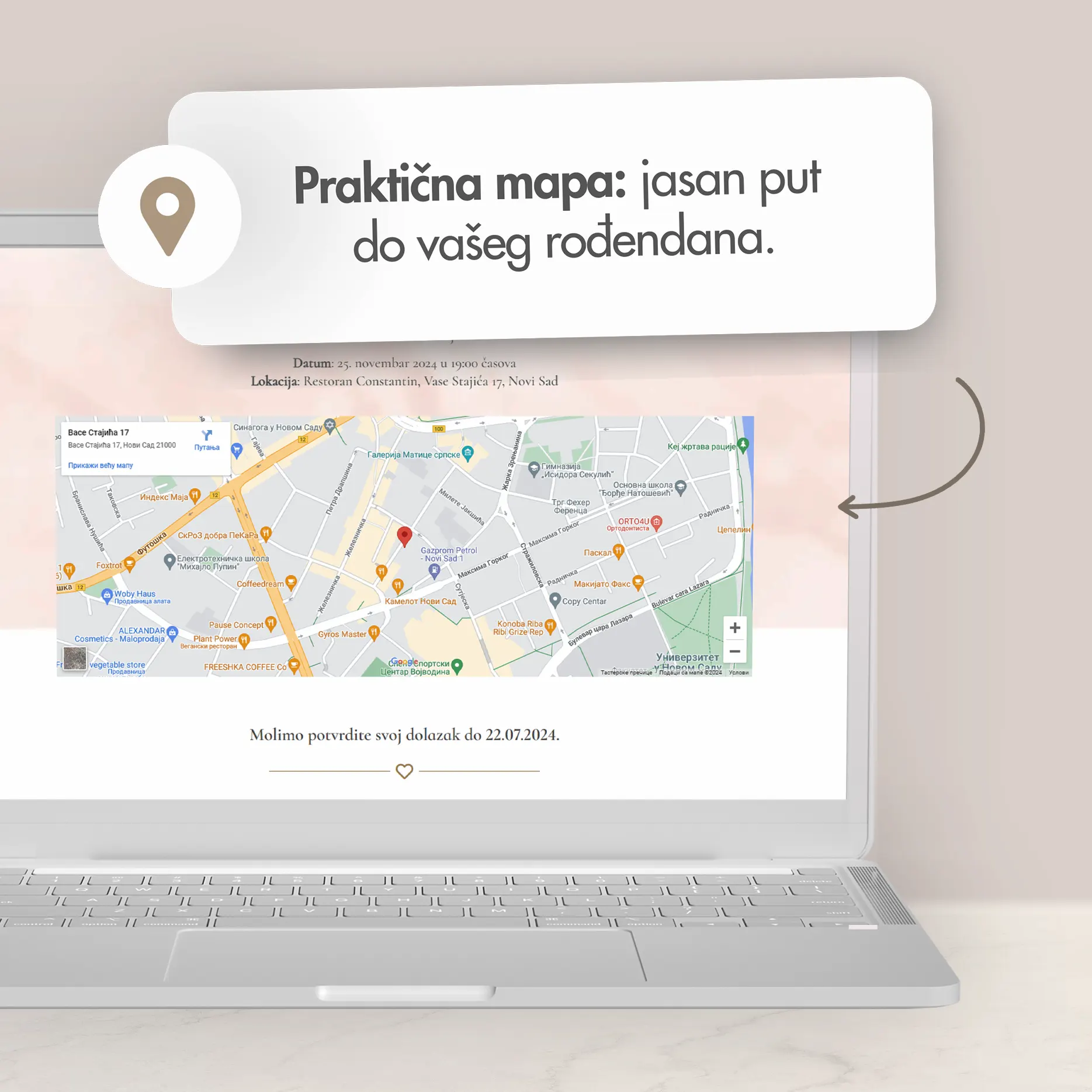 Ženska Elektronska Pozivnica za Odrasli Rođendan