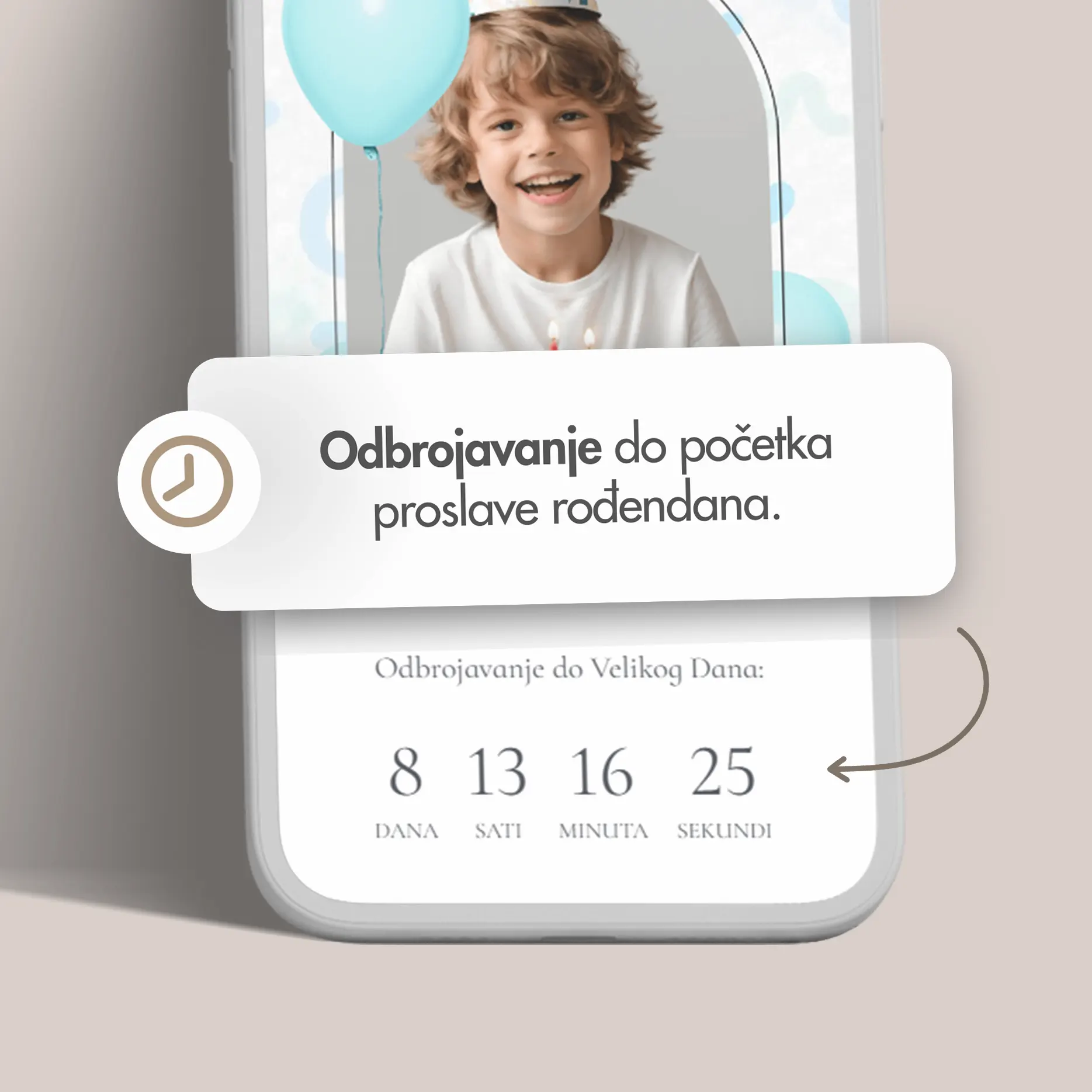 Dečija Elektronska Pozivnica za Rođendan sa Fotografijom Slavljenika