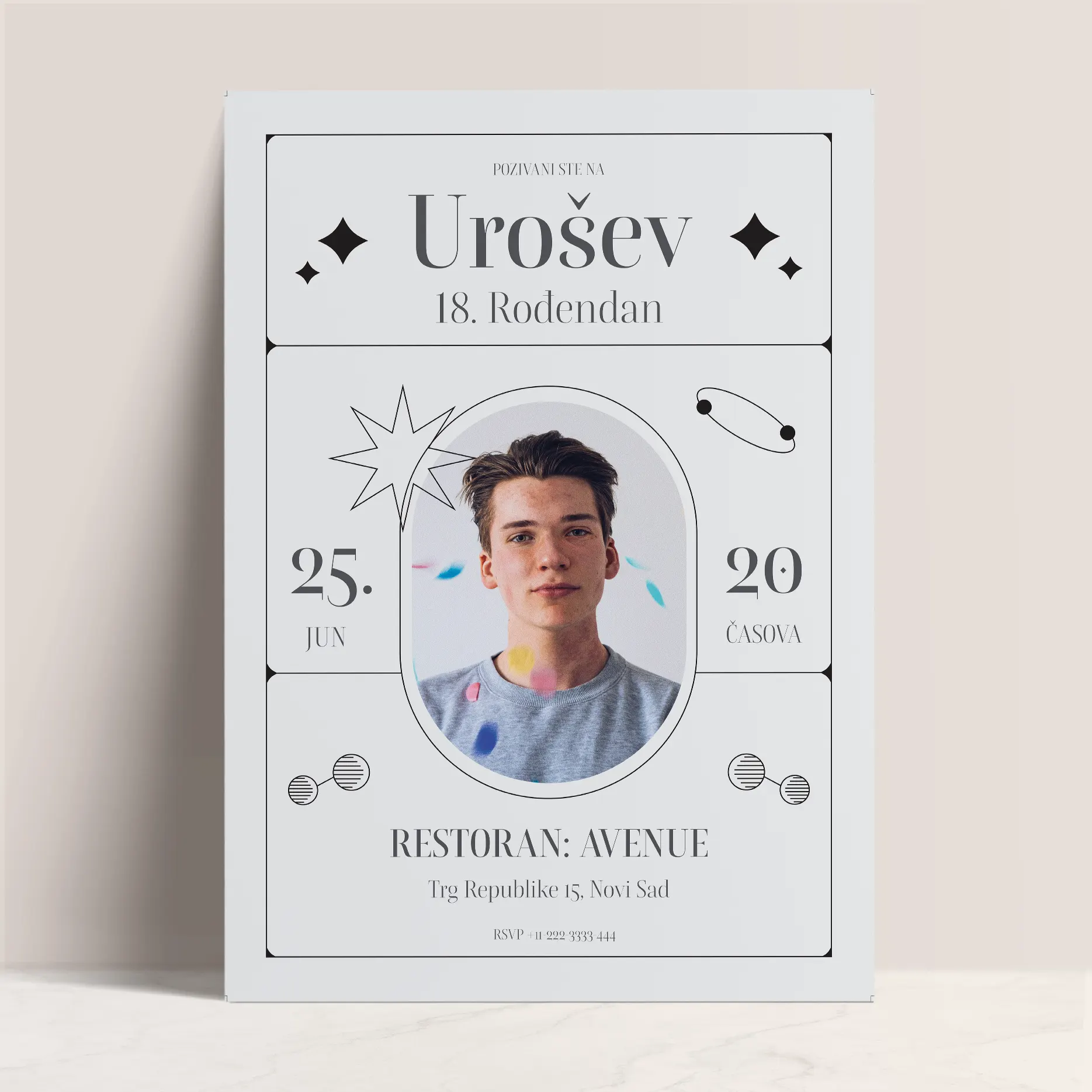 Kreativna Pozivnica za Muški 18. Rođendan