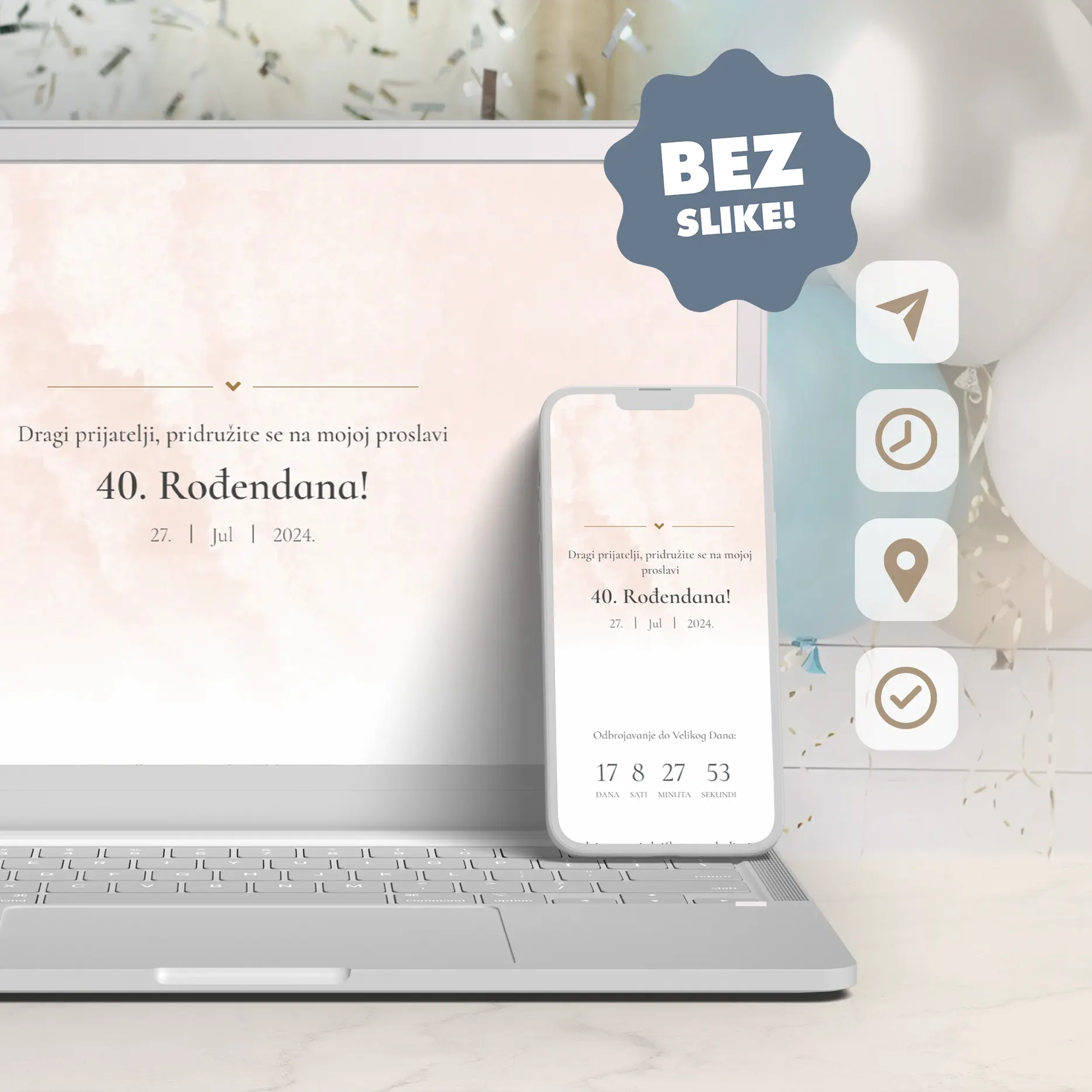 Elektronska Pozivnica za Rođendan Odraslog Muškarca