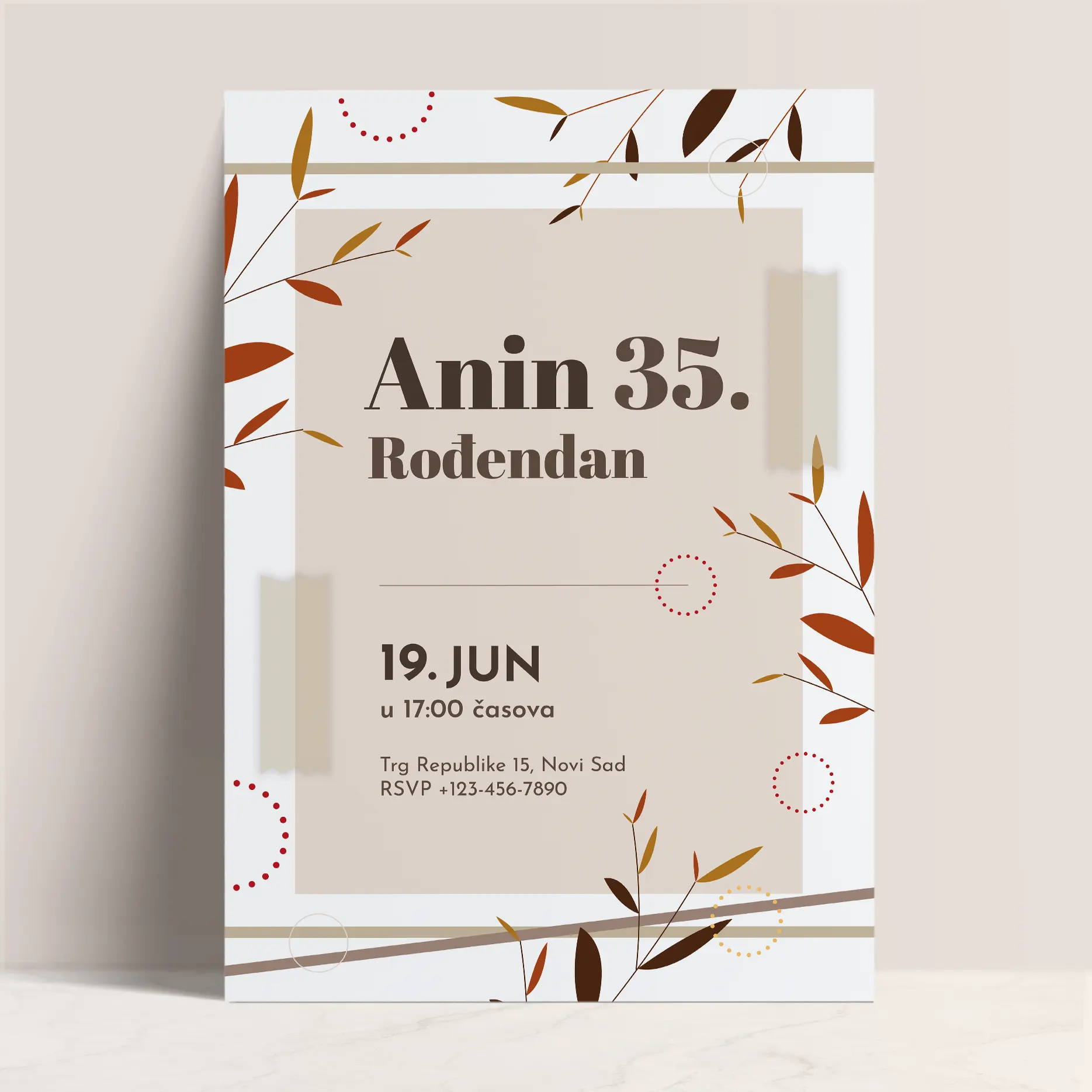 Pozivnica za Ženski Rodjendan, Inspirisana Atmosferom Jeseni