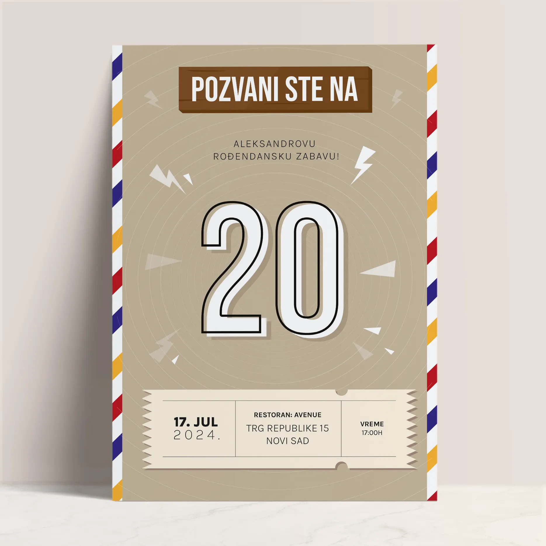 Kreativna Rođendanska Pozivnica u Stilu Koverte