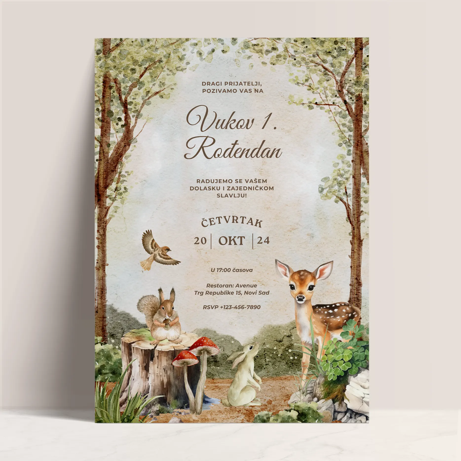 Šumska Idila: Pozivnica za Prvi Rođendan